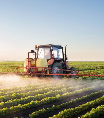 Tractor spraying soybean field Agricultural & Construction Machinery & Parts